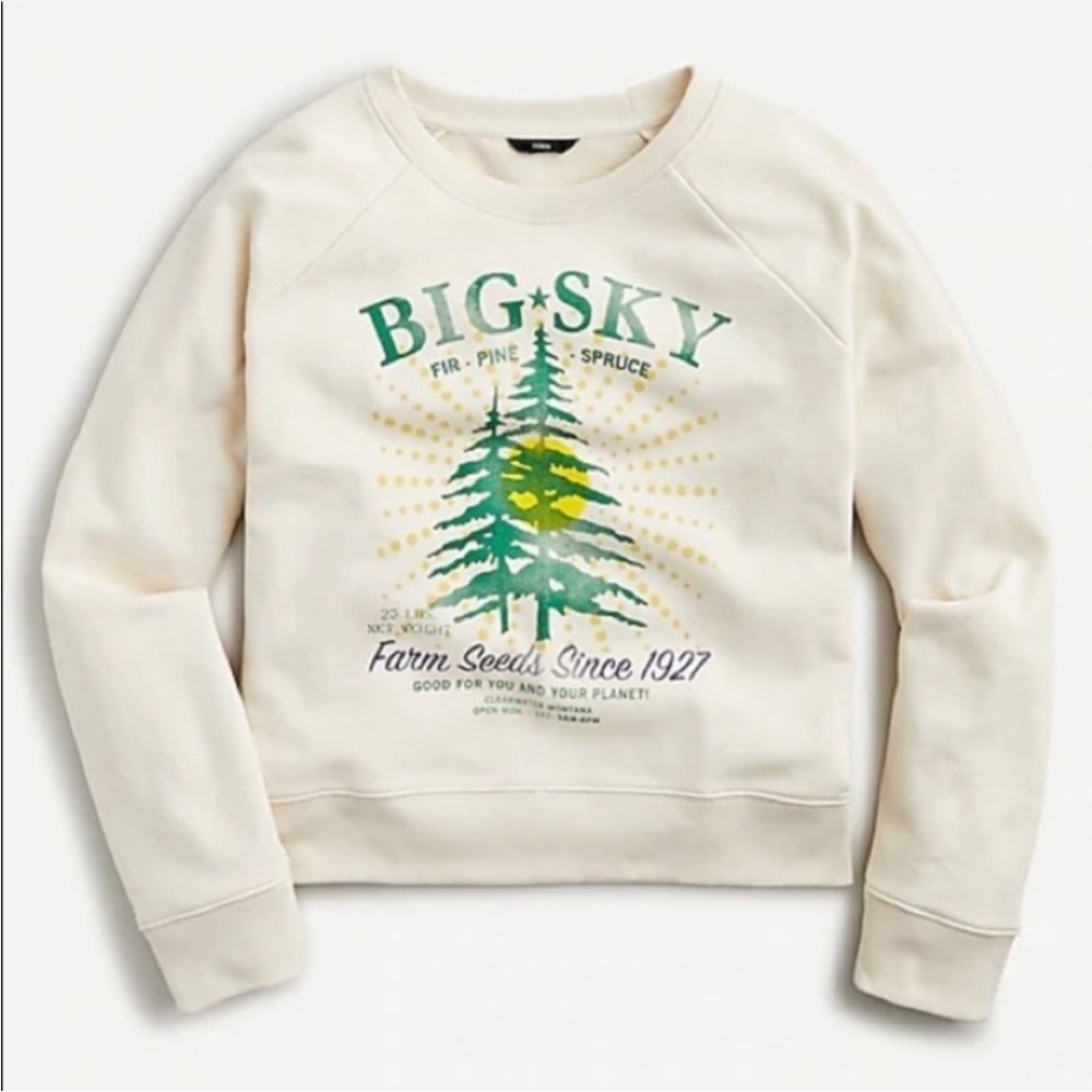 J. Crew Graphic Sweatshirt - Big Sky, Montana - Large